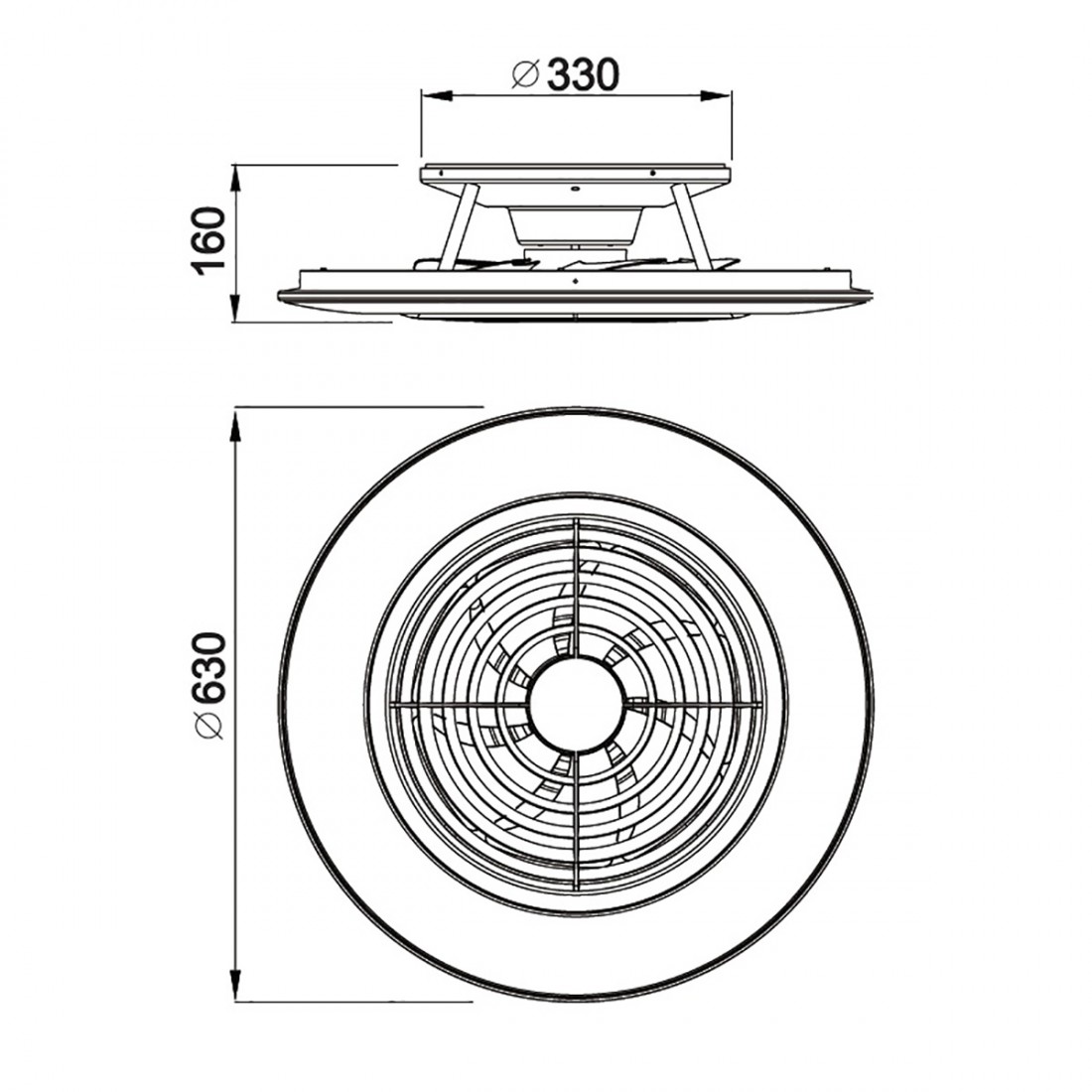 Ventilateur moderne Mantra ALISIO