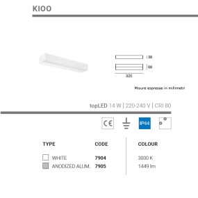 Applique KIOO 7904 7905 Linea Light Group