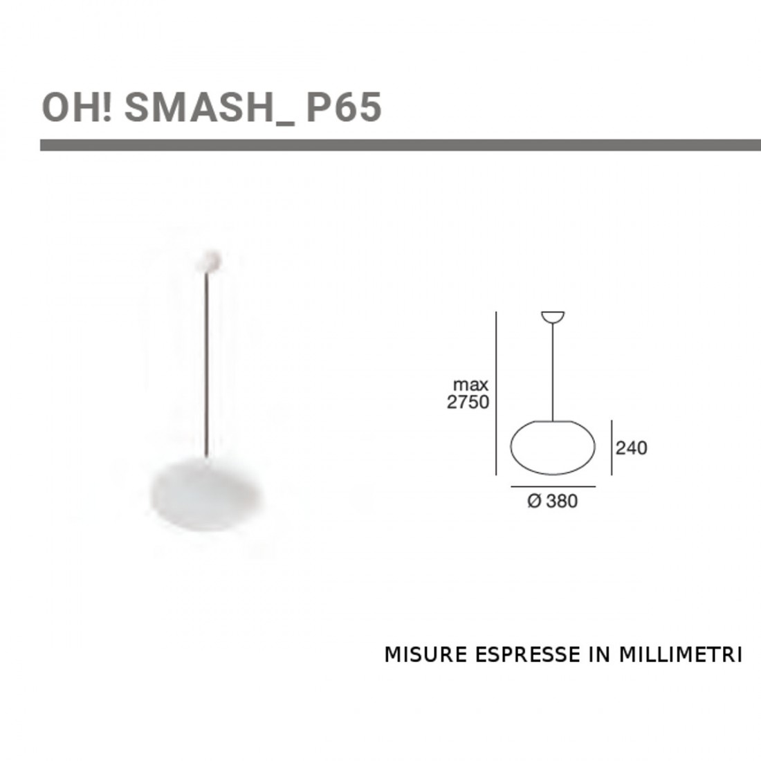 Sospensione OH SMASH Linea Light Group