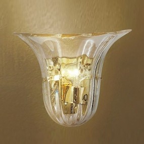 Applique classico Due P illuminazione 2320 AP E27 LED vetro soffiato cristallo oro lampada parete