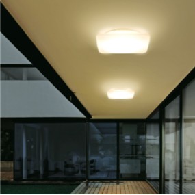 Plafoniera esterno Linea Light Group MYWHITE 7807 Q 10W LED IP65 polietilene lampada soffitto parete