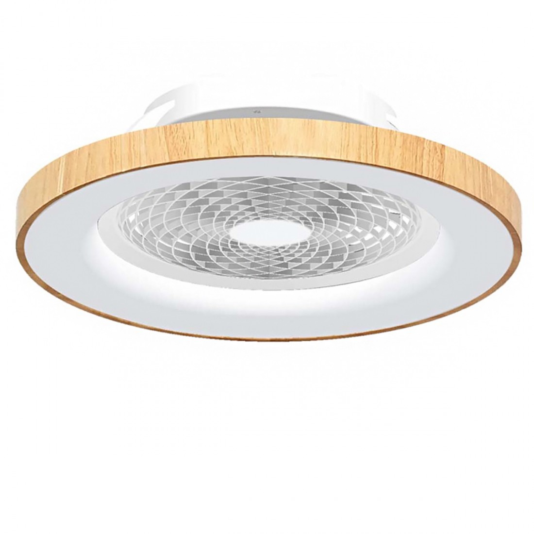Ventilateur LED blanc dynamique moderne Mantra