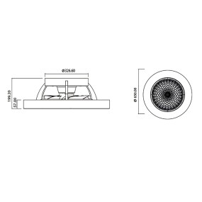 Ventilateur moderne Mantra TIBET 7125 led blanc dynamique