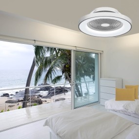 Ventilatore moderno Mantra TIBET 7125 70W LED 3000LM led bianco dinamico lampada soffitto interno IP20