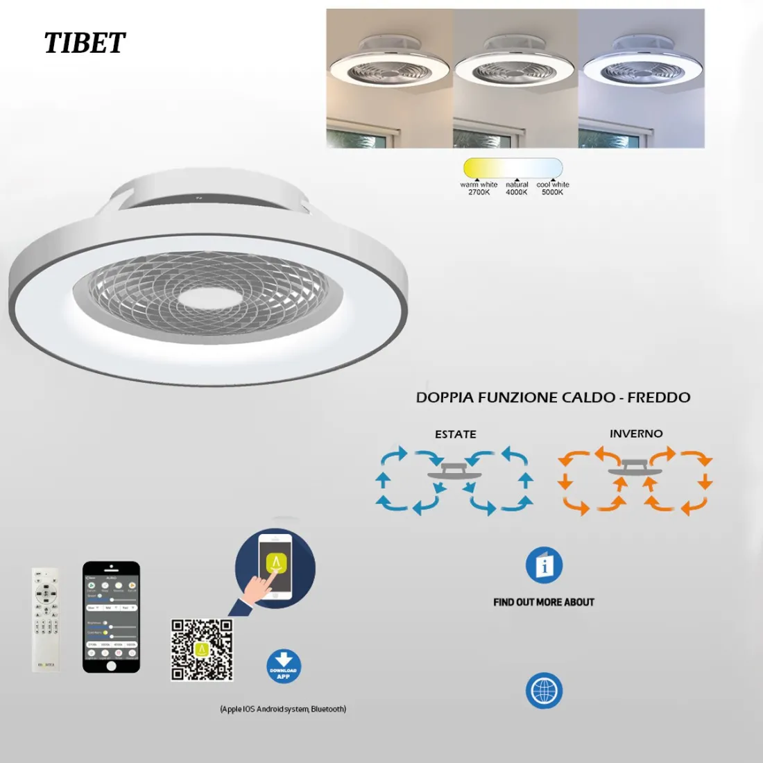 Ventilatore moderno Mantra TIBET 7125