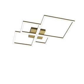 Top Light FOUR SQUARES 1162 moderne klassische Deckenleuchte in brüniertem Gold
