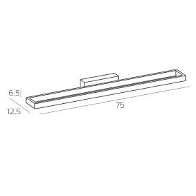 Applique modulo led integrato Top Light FOUR SQUARES 1162 AG bianco nero