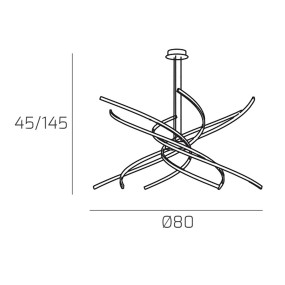 Lampadario led Top Light TORNADO 1163 S80