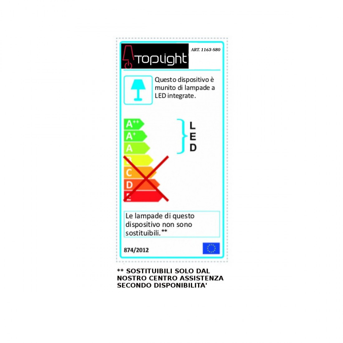 Top Light TORNADO 1163 module LED intégré ultramoderne