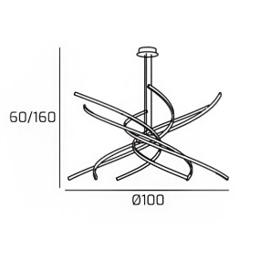 Lampadario led Top Light TORNADO 1163 S100