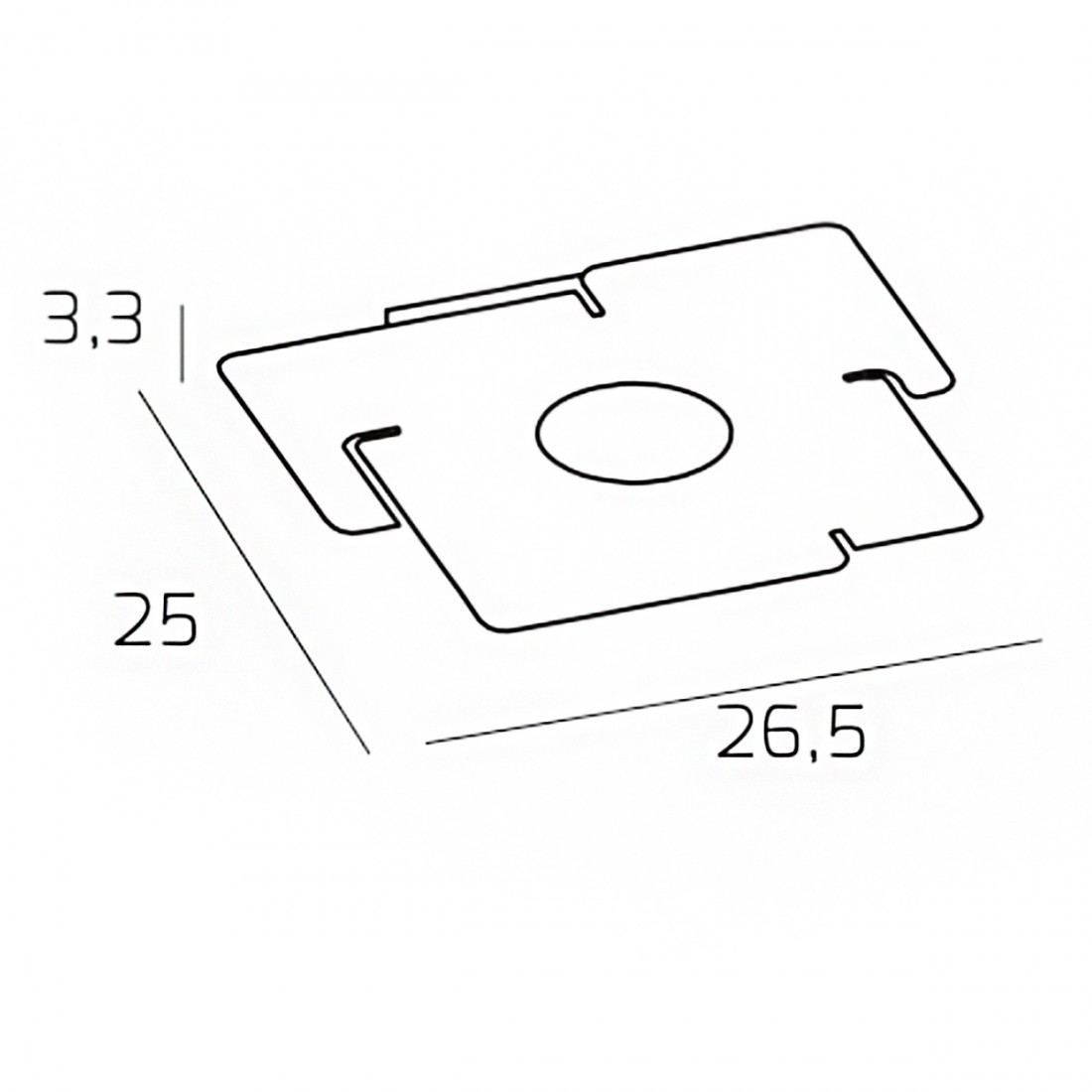 Plafonnier moderne Top Light ECHO 1161 1 métal blanc gx53 led