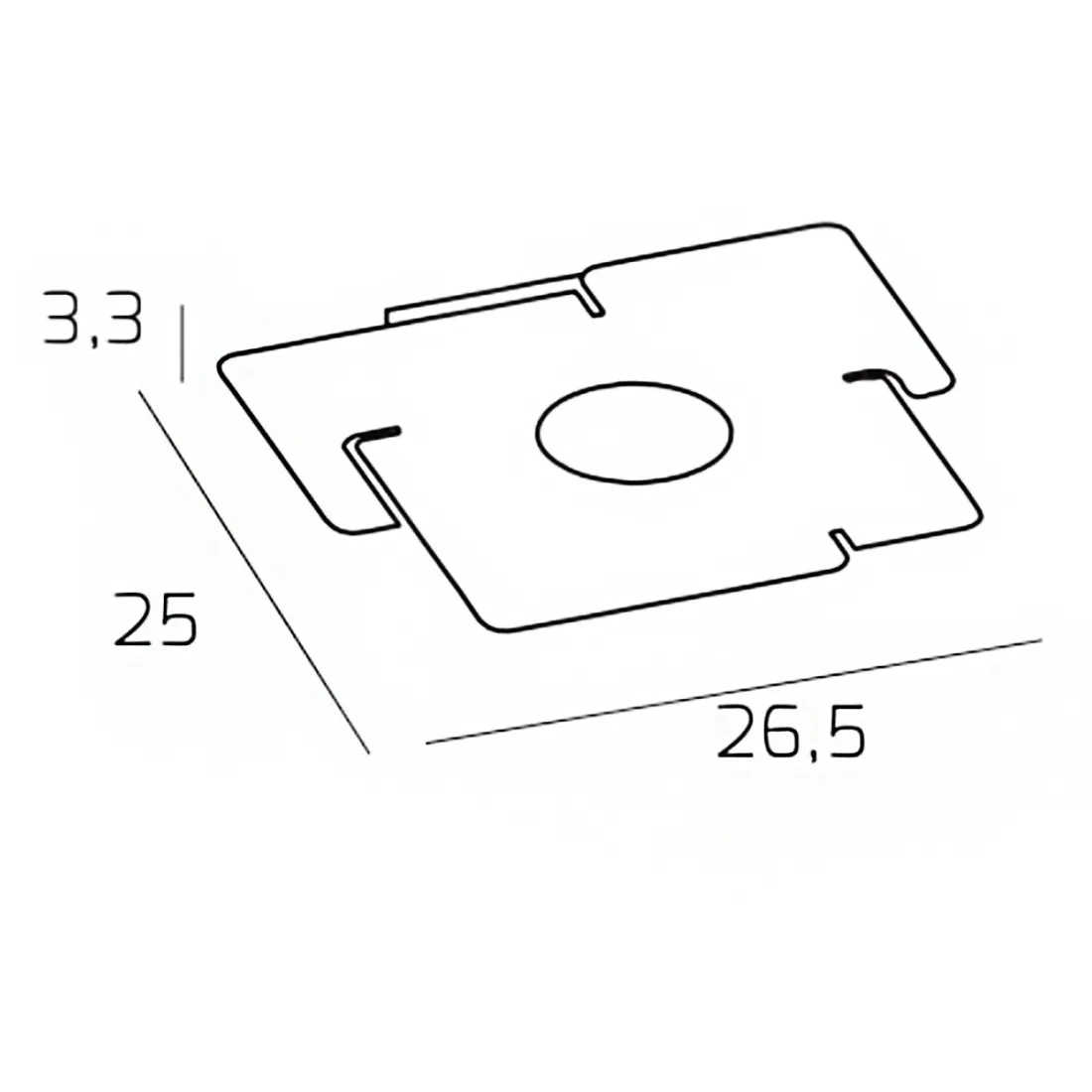Plafonnier moderne Top Light ECHO 1161 1 métal blanc gx53 led