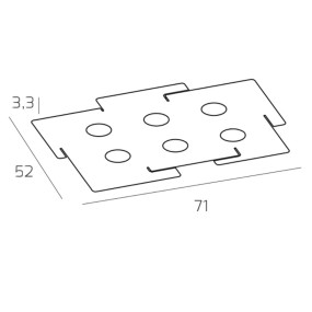 Moderne Deckenleuchte Top Light ECHO 1161 6 Weißmetall gx53 LED