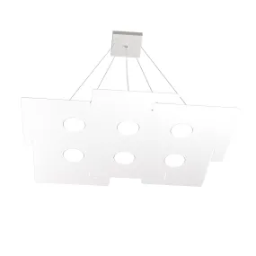 Moderner Kronleuchter Top Light ECHO 1161 S6 Weißmetall GX53 LED