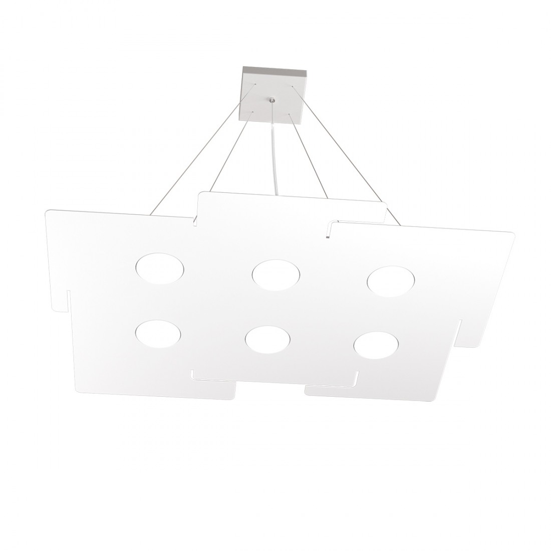 Lampadario moderna Top Light ECHO 1161 S6 metallo bianco gx53 led