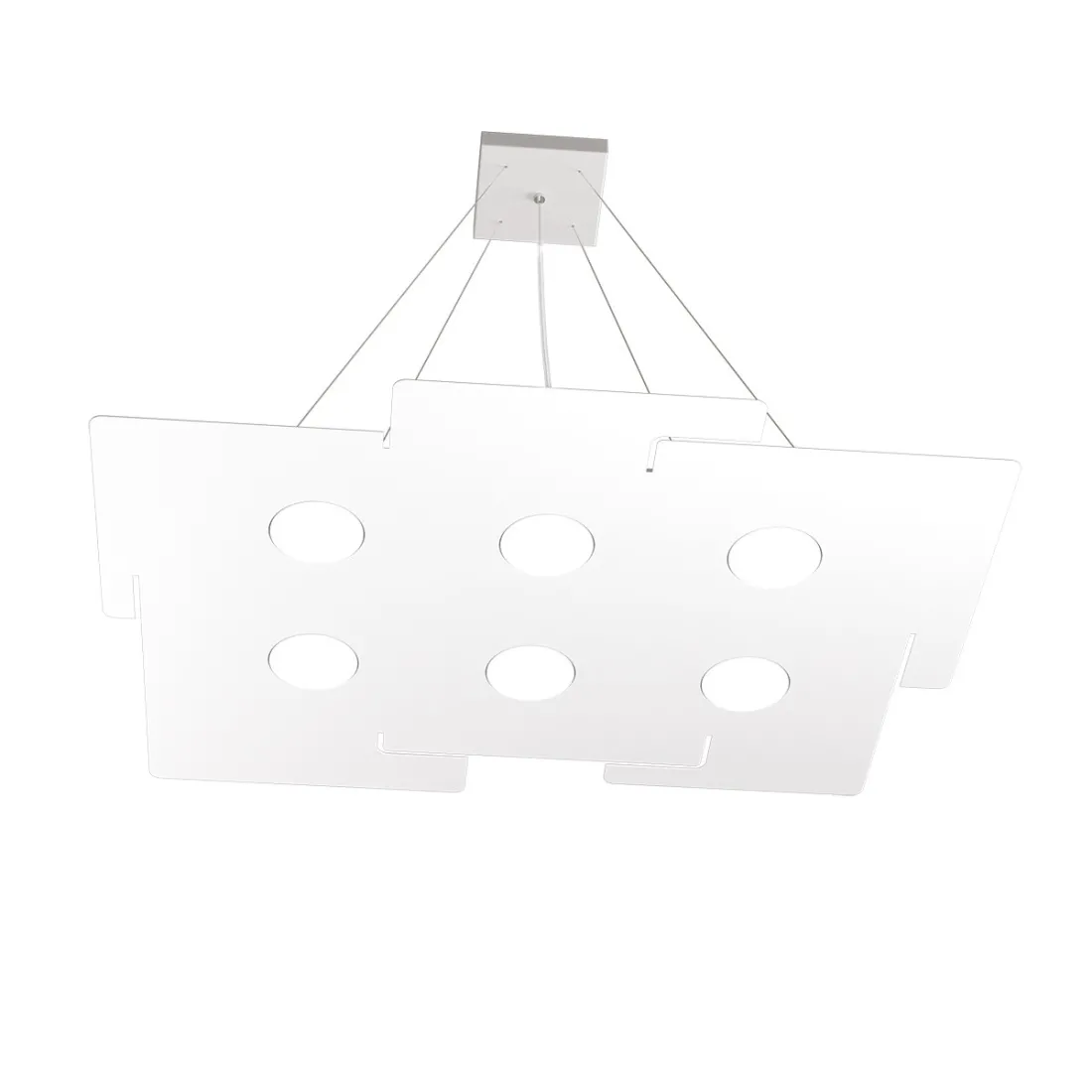 Moderner Kronleuchter Top Light ECHO 1161 S6 Weißmetall GX53 LED