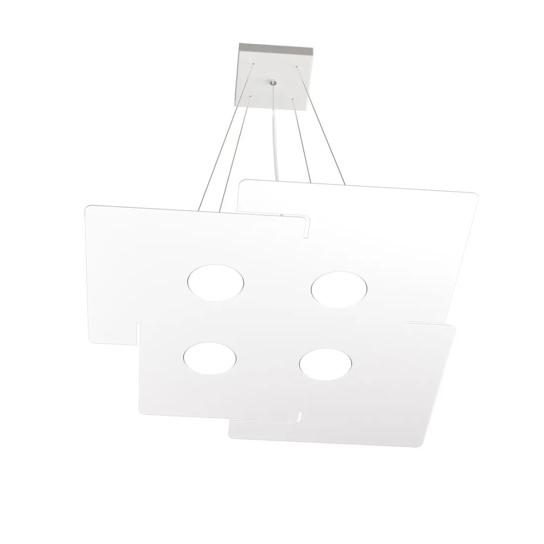 Lustre moderne Top Light ECHO 1161 S4 métal blanc gx53 led