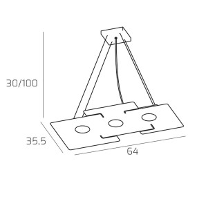 Lampadario moderno Top Light ECHO 1161 S3