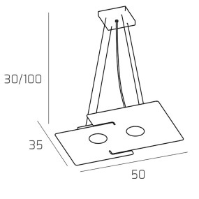 Lampadario moderna Top Light ECHO 1161 S2 metallo bianco gx53 led