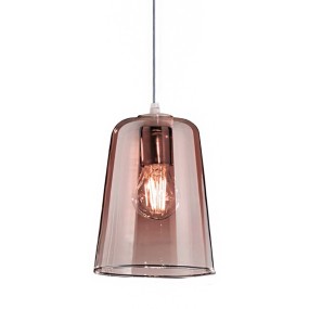 Suspension double Top Light SHADED 1164cr S2 E27 LED verre pyrex coloré