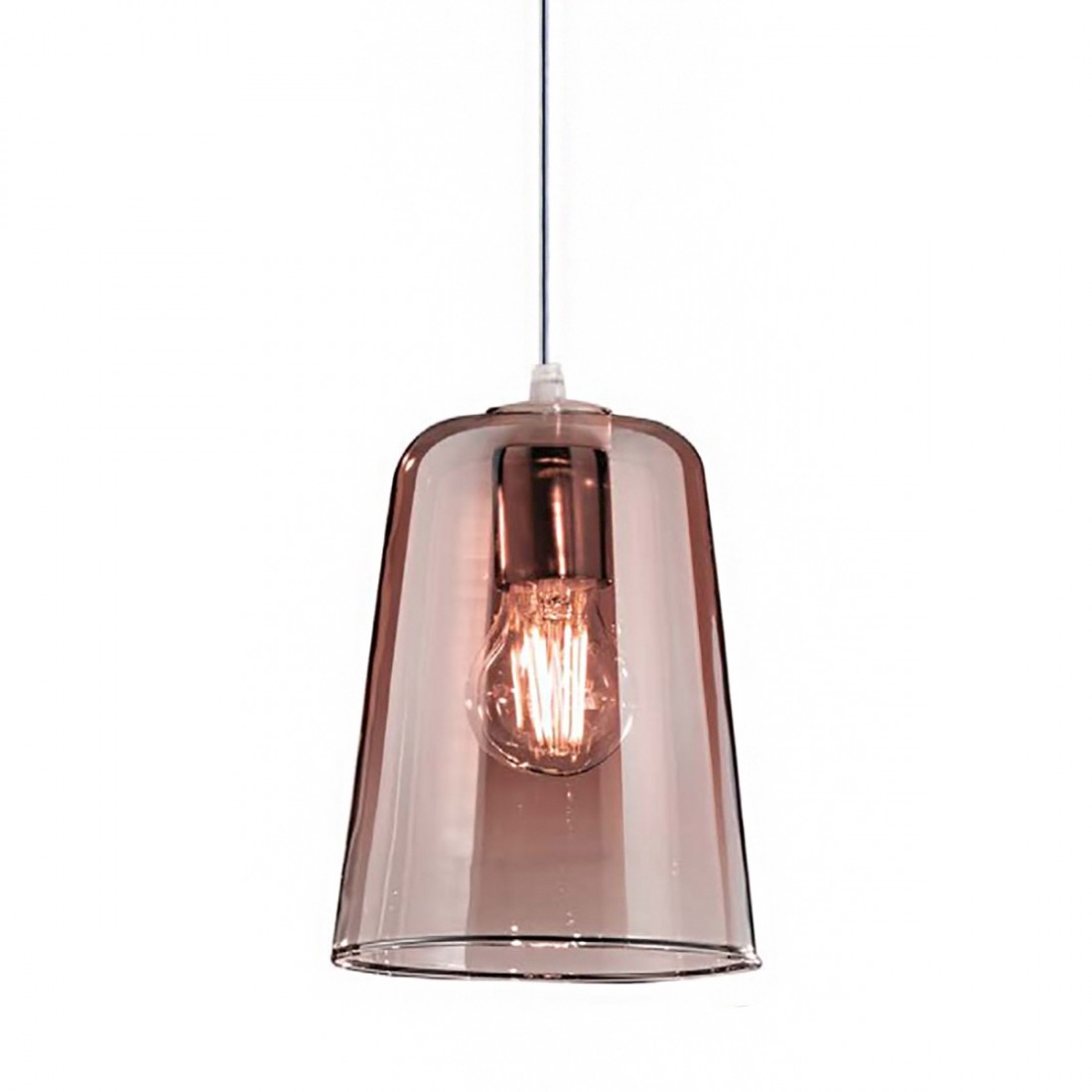 Suspension triple Top Light SHADED 1164 S3 R E27 LED verre pyrex coloré