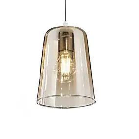 Suspension triple Top Light SHADED 1164 S3 R E27 LED verre Pyrex coloré