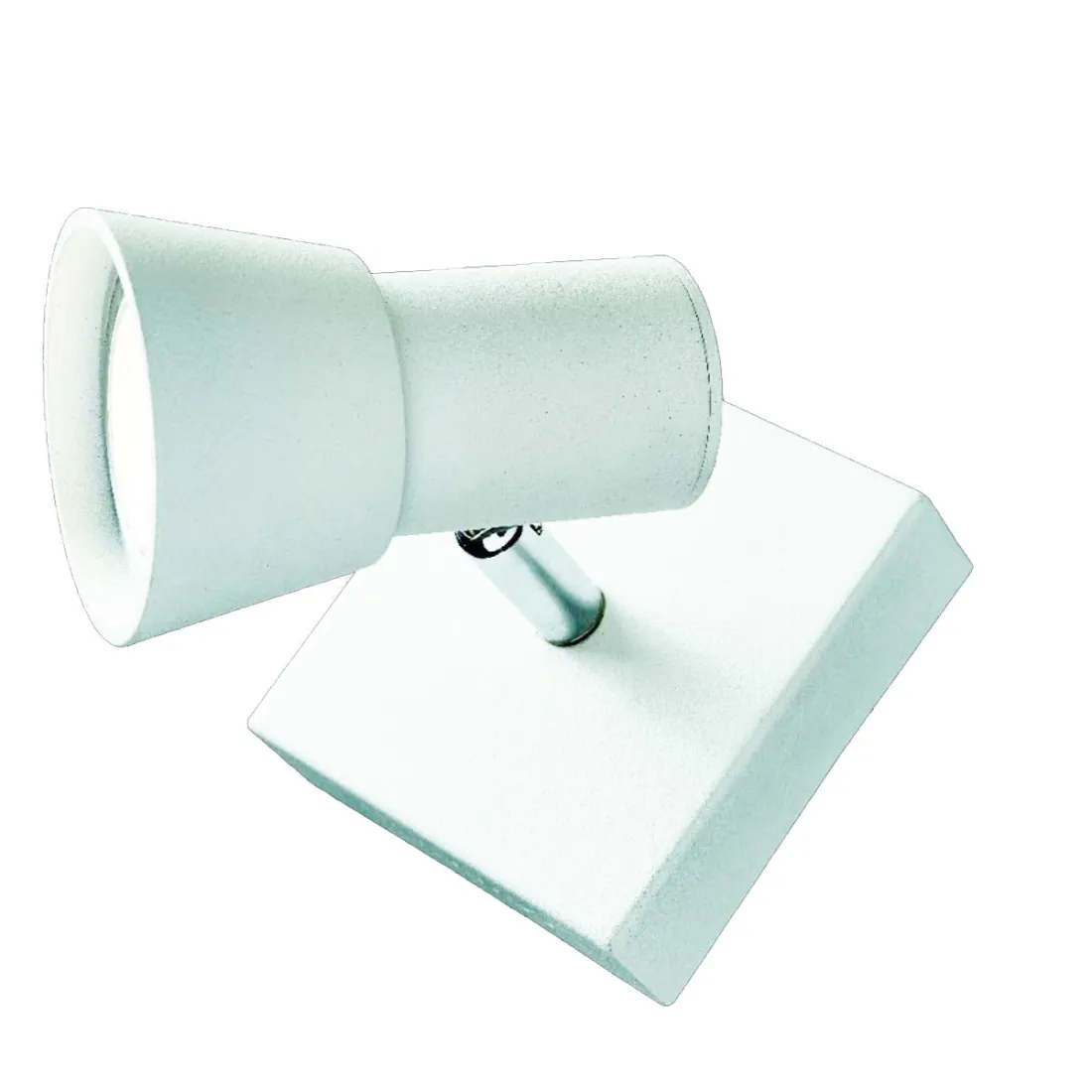 Moderner mattweißer LED-Spot und Strahler Torcia Illuminando