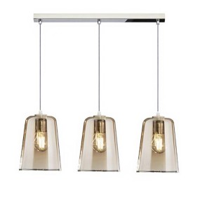 Triple suspension Top Light SHADED 1164CR S3 R E27 LED plafonnier moderne en verre coloré