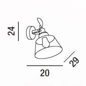 Applique Perenz classique Perenz VINTAGE 6842 AM E27 LED