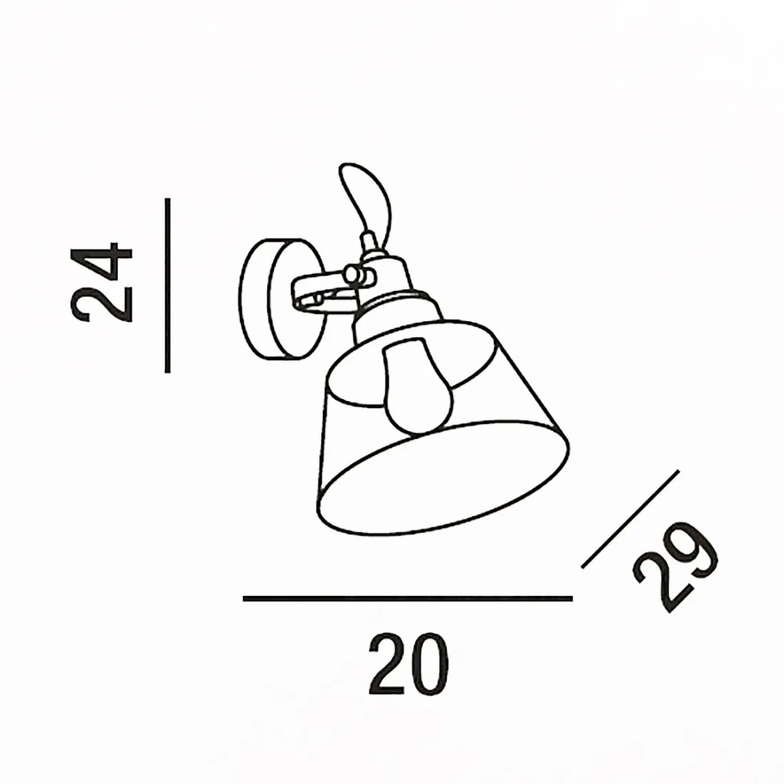 Applique Perenz classique Perenz VINTAGE 6842 AM E27 LED