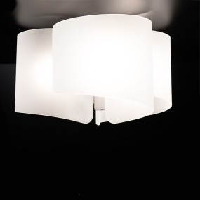 Deckenleuchte Selene Lighting PAPYRUS 0374 46CM E27 LED-Glas weiße glänzende schwarze Lampe moderne Mehrlicht-Innendecke