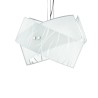 Gea Luce suspensión de vidrio serigrafiado AGNESE SM LED araña moderna blanca E27