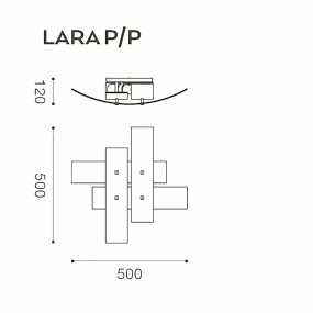 Plafoniera LARA PP Gea Luce