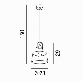 Sospensione VINTAGE 6840 Perenz illumina