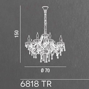 Perenz classique Perenz VENEZIA 6818 TR E14 LED verre