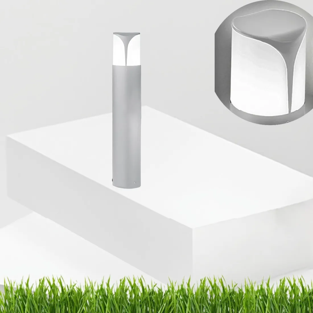 Lampioncino Gea Led STELE GES721 E27 LED IP44 H50 alluminio
