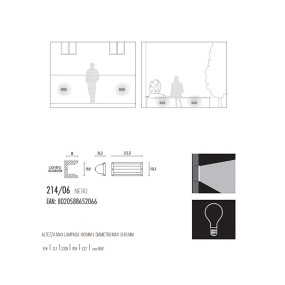 Sovil moderne Einbau-Stufenleuchte WALKING 214 E27 LED