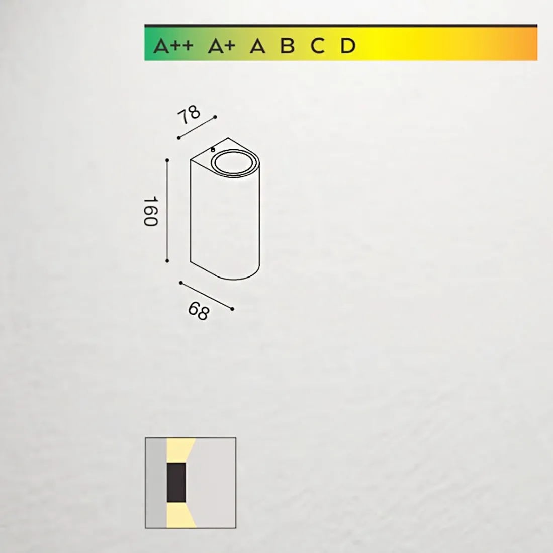 Gea Led Außenwandleuchte VEJO B GES903 GU10 LED IP44 Aluminium