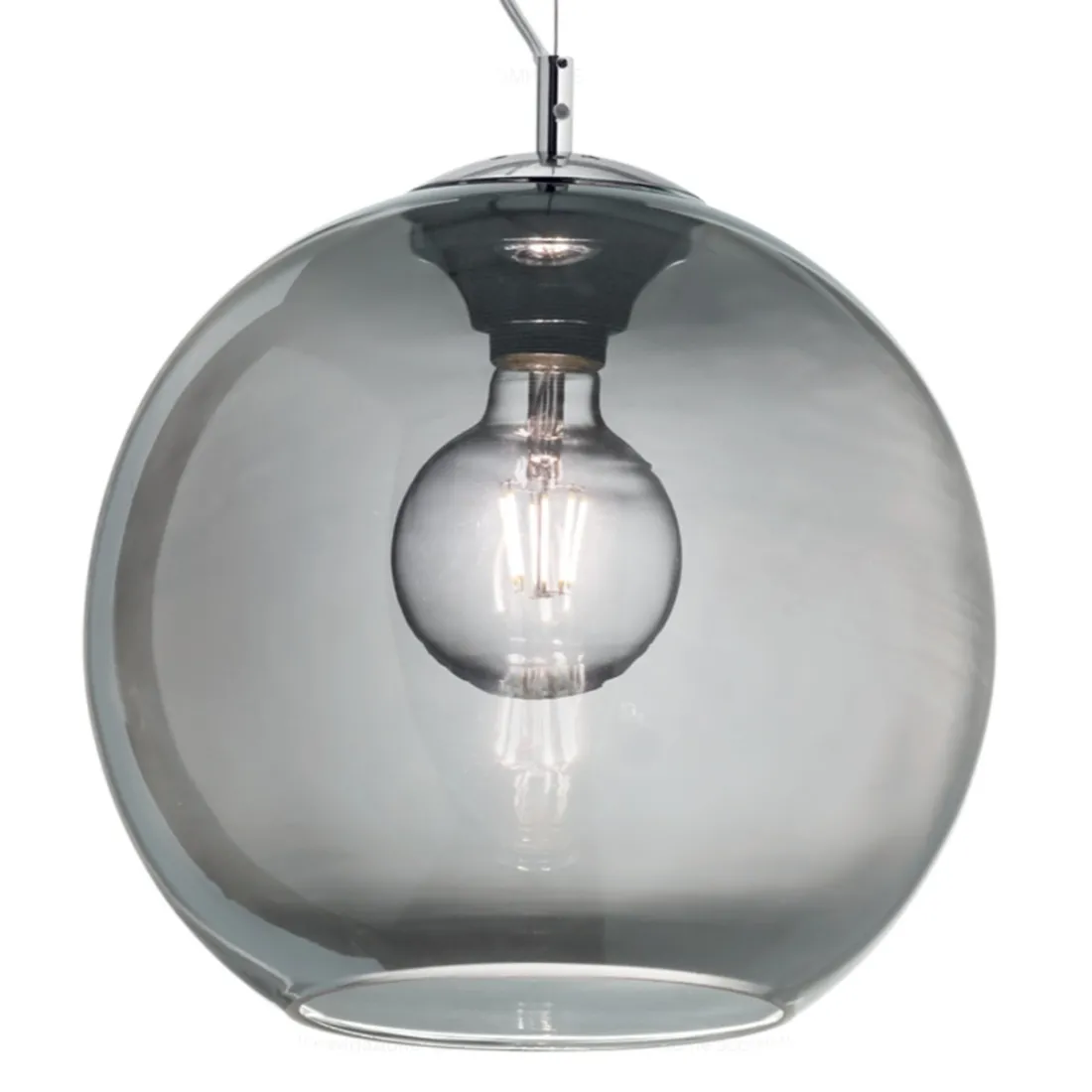 Ideal Lux en verre soufflé fumé avec led