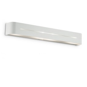 Ideal Lux POSTA AP4 E14 62cm métal brossé blanc chrome applique moderne rectangulaire bi-émission