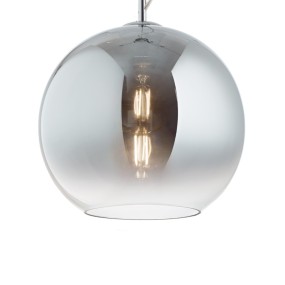 Ideal Lux Kugelaufhängung aus verchromtem mundgeblasenem Glas mit LED