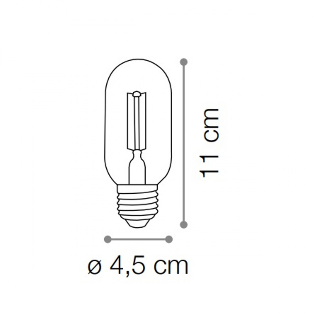 Ampoule cylindrique vintage en verre ambré e27 led