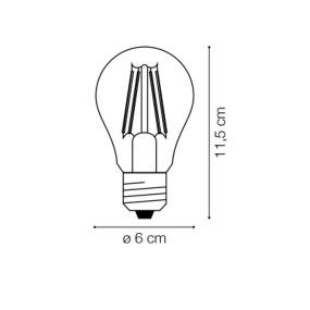 Vintage bernsteinfarbene Glastropfenbirne e27 LED. Sehr warmes Licht.