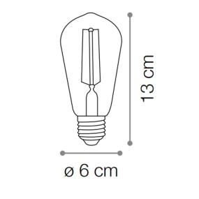 Lampadina VINTAGE E27 CONO 4W Ideal Lux