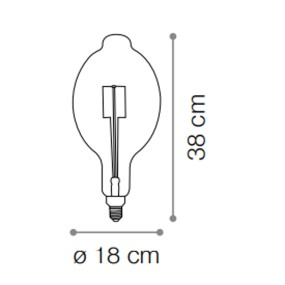 Lampadina VINTAGE XL E27 4W LED Ideal Lux