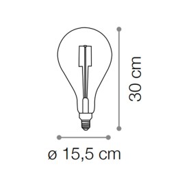 Lampadina VINTAGE XL E27 8W LED Ideal Lux