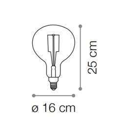 Ampoule LED vintage globe en verre ambré avec culot E27.