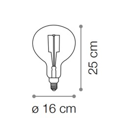 Lampadina VINTAGE XL E27 GLOBO 4W LED Ideal Lux