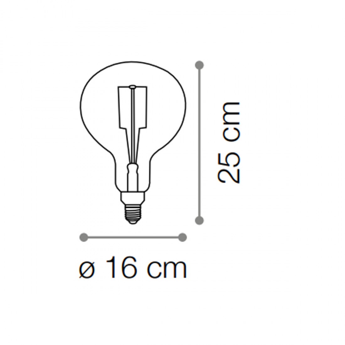 Ampoule LED vintage globe en verre ambré avec culot E27.