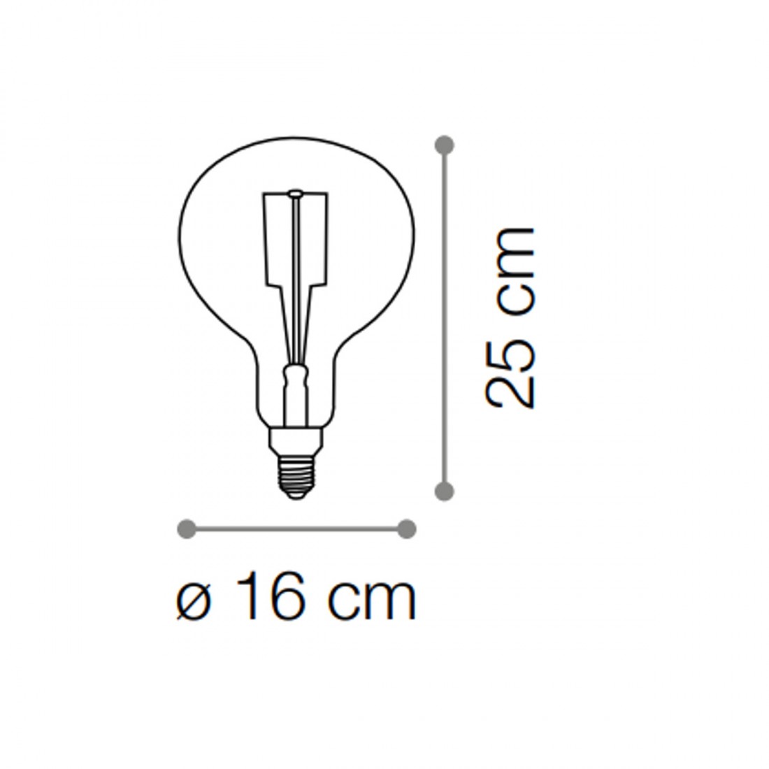 Lampadina VINTAGE XL E27 GLOBO 4W LED Ideal Lux